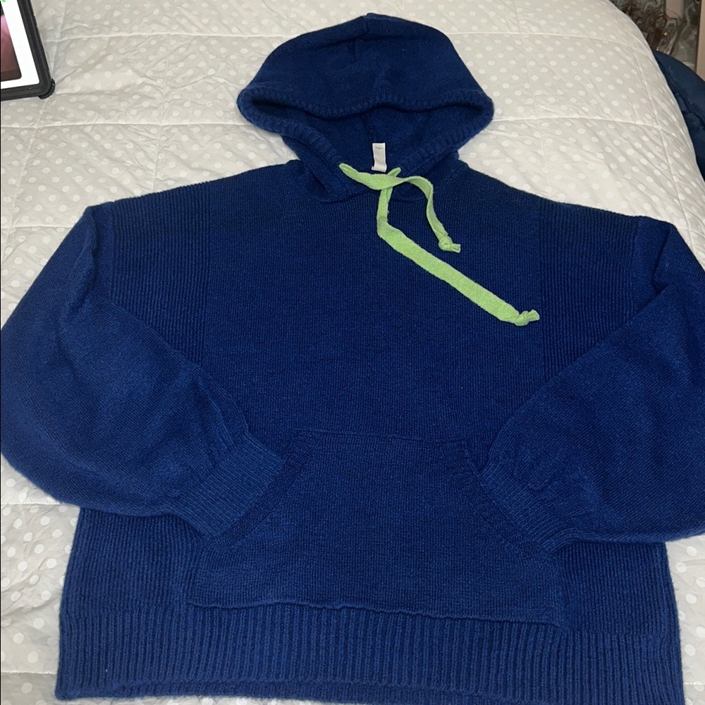 Daily Practice by Anthropologie sweatshirt blue hoodie size: M knit